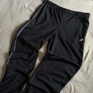 Nike Ankle Zip Track Sweatpants Men’s Large Black Y2K Vintage Logo